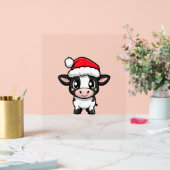 Schattigee kerst Koe Xmas Comic Acryl Bord (Huwelijk)