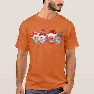 Schattigee Kerst Koffie Kerstcadeau retro T-shirt