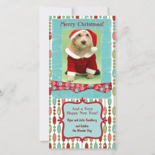 Schattigee kerst kralen Whimsy Custom Feestdagenkaart