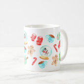 Schattigee kerst mooiste tijd van het jaar koffiemok (Voorkant rechts)