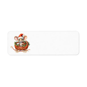 Schattigee Kerst Mouse Adresetiketten Etiket