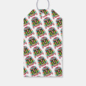 Schattigee kerst notenkraker lelijke kerst trui cadeaulabel (Achterkant)