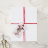 Schattigee Kerst Olifant Gold Star Cadeaulabel (Met Touw)