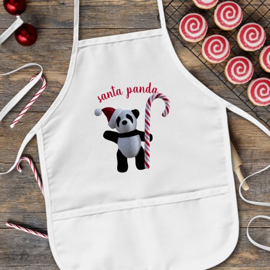 Schattigee Kerst Panda Beer Custom Kinder Schort