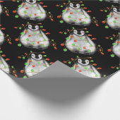 Schattigee Kerst Pinguïn vakantie juichen twinkle Cadeaupapier (Hoek)