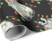 Schattigee Kerst Pinguïn vakantie juichen twinkle Cadeaupapier (Rol Hoek)