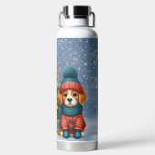 Schattigee kerst puppy & kitten waterfles (Achterkant)
