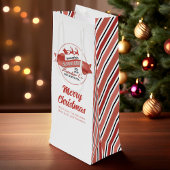 Schattigee Kerst Rendier Red Custom Wijn Cadeautas