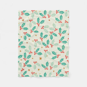 Schattigee kerst rode en groene maretak fleece deken