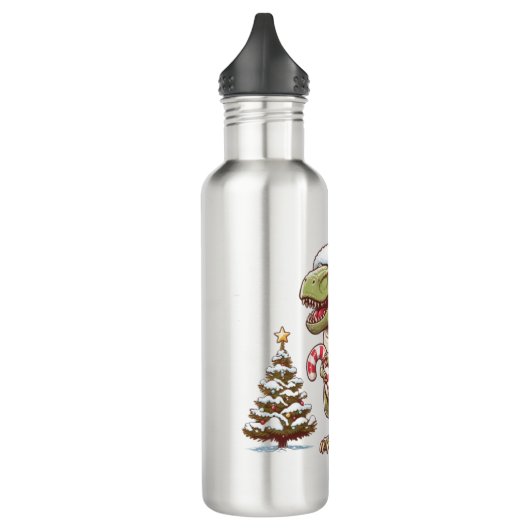Schattigee kerst snoepriet dinosaurus waterfles  (Links)