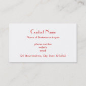 Schattigee Kerst Snowman Professional Visitekaartje (Achterkant)