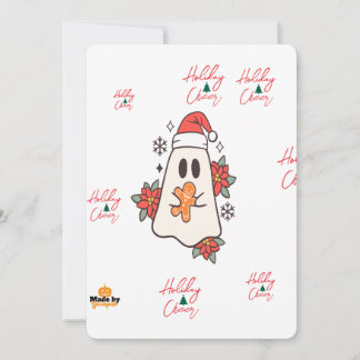 Schattigee kerst spook Mok | Vakantie Gingerbread  Kaart