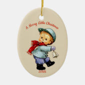 Schattigee Kerst Tot Boy met Bell Ornament (Voorkant)