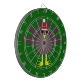 Schattigee Kerst Turkije Dart Board Dartbord (Voorkant Links)