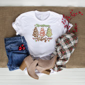Schattigee kerst vibes tree cake moderne vakantie t-shirt