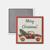 Schattigee Kerst Vrachtwagen Magnet Magneet (Voorkant / Achterkant)