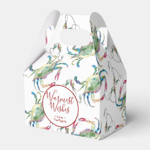 Schattigee Kerst Waterverf Blauwe Krab Favoriete B Bedankdoosjes