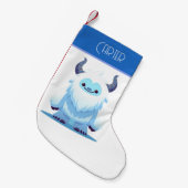 Schattigee kerst/winteryeti kleine kerstsok (Voorkant (Hangend))