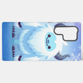 Schattigee kerst/winteryeti samsung galaxy hoesje (Achterkant horizontaal)