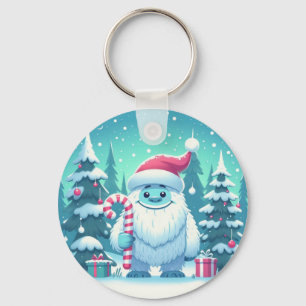 Schattigee kerst/winteryeti sleutelhanger