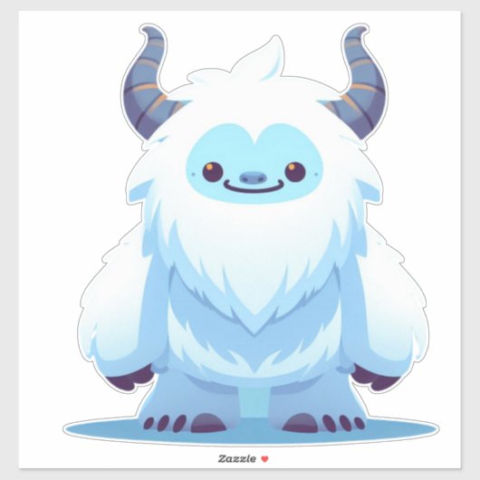 Schattigee kerst/winteryeti sticker (Vel)