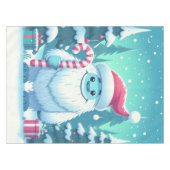 Schattigee kerst/winteryeti tafelkleed (Voorkant (Horizontaal))