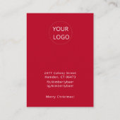 Schattigee Kerst Wit Rood Ketting Armband Display Visitekaartje (Achterkant)