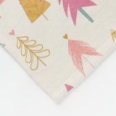 Schattigee Kerstbomen Blush Roze Patroonnaam Fleece Deken (Hoek)