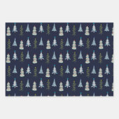 Schattigee kerstbomen doodle inpakpapier vel (Voorkant 2)