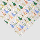 Schattigee kerstbomen rood groen boho tissuepapier (Detail)