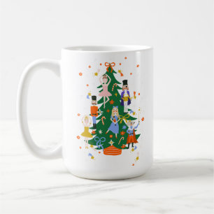 Schattigee Kerstboom Illustratie met krans Koffiemok