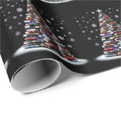 Schattigee kerstboom kerstboom kerstbomen cadeaupapier (Rol Hoek)