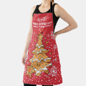 Schattigee kerstboom koekje bakbemanning sneeuwvlo schort (Insitu)