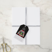 Schattigee kerstboom op lelijke kersttrui cadeaulabel (Met Touw)