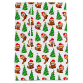 Schattigee kerstboom rode panda kerstmuts medium cadeauzakje (Achterkant)