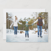 Schattigee kerstboom rood groen familie twee foto feestdagenkaart (Achterkant)