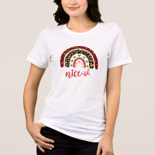 Schattigee kerstcitaten Nice-ish Naughty of Nice Tri-Blend Shirt
