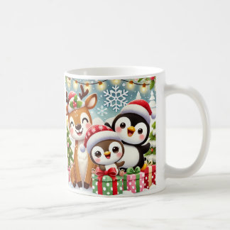 Schattigee Kerstdieren Design Mok