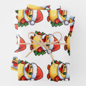 Schattigee kersteend in kerstmuts inpakpapier vel (In situ)