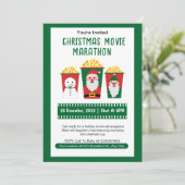 Schattigee Kerstfilm Marathon Kaart (Staand voorkant)