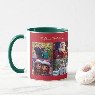Schattigee Kerstfoto Familie Koffie Mok