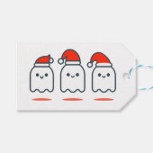 Schattigee kerstgeesten cadeaulabel (Voorkant (Horizontaal))