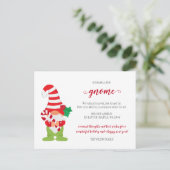 Schattigee kerstgnoom We hebben vakantie verhuisd Briefkaart (Staand voorkant)