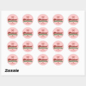 Schattigee kerstgroeten Retro Ronde Sticker (Vel)