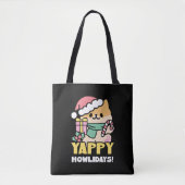 Schattigee Kersthond - Yappy Howholidays Draagtas (Voorkant)