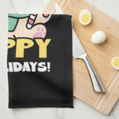 Schattigee Kersthond - Yappy Howholidays Theedoek (Quarter Fold)