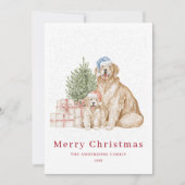 Schattigee kersthonden Kerst Feestdagenkaart (Voorkant)