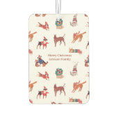 Schattigee Kersthonden Patroon Luchtverfrisser (Achterkant)