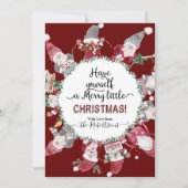 Schattigee kerstkabouters houden van vreugdevredef feestdagenkaart (Voorkant)