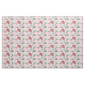 Schattigee kerstkampeerders op lichtroze stof (Fat Quarter)
